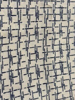 Blue & White Cotton Patterned Fabric 18" x 40" Quilting Sewing